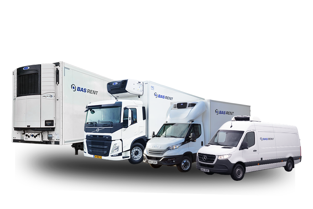 BAS Rent koel- en vriesaanbod met oplegger, bakwagen en bestelbus